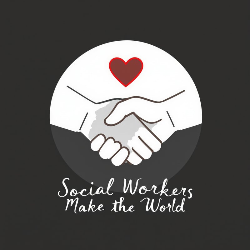 Hands Shaking with Heart Illustration