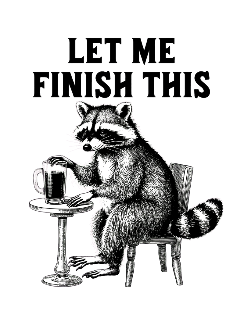Vintage Ink Raccoon Illustration