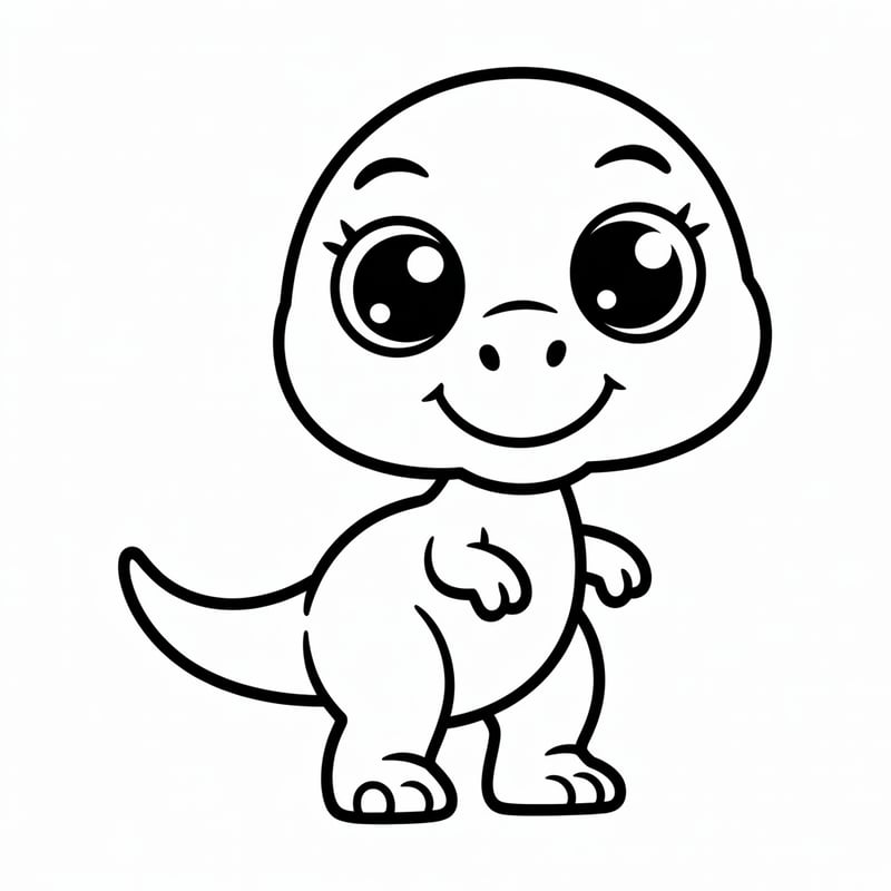 Cute Animated Nursery Dinosaur Art