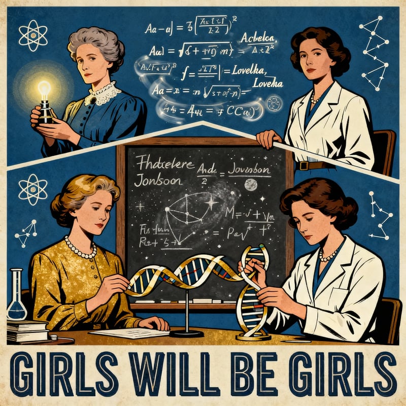 Vintage Poster of Iconic Women Scientists
