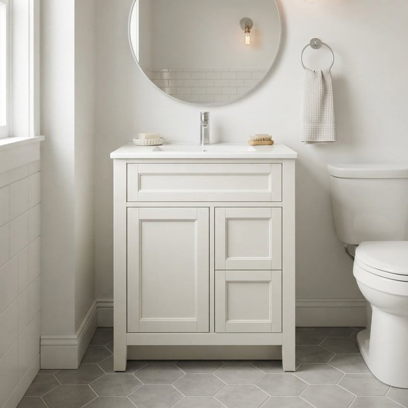 Photorealistic Bathroom Vanity Cabinets
