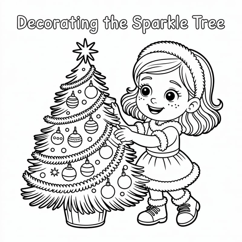 Whimsical Holiday Coloring Page