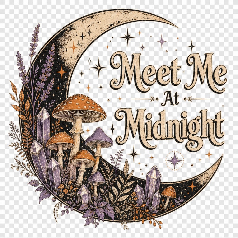 Meet Me at Midnight — Witchy Moon Graphic