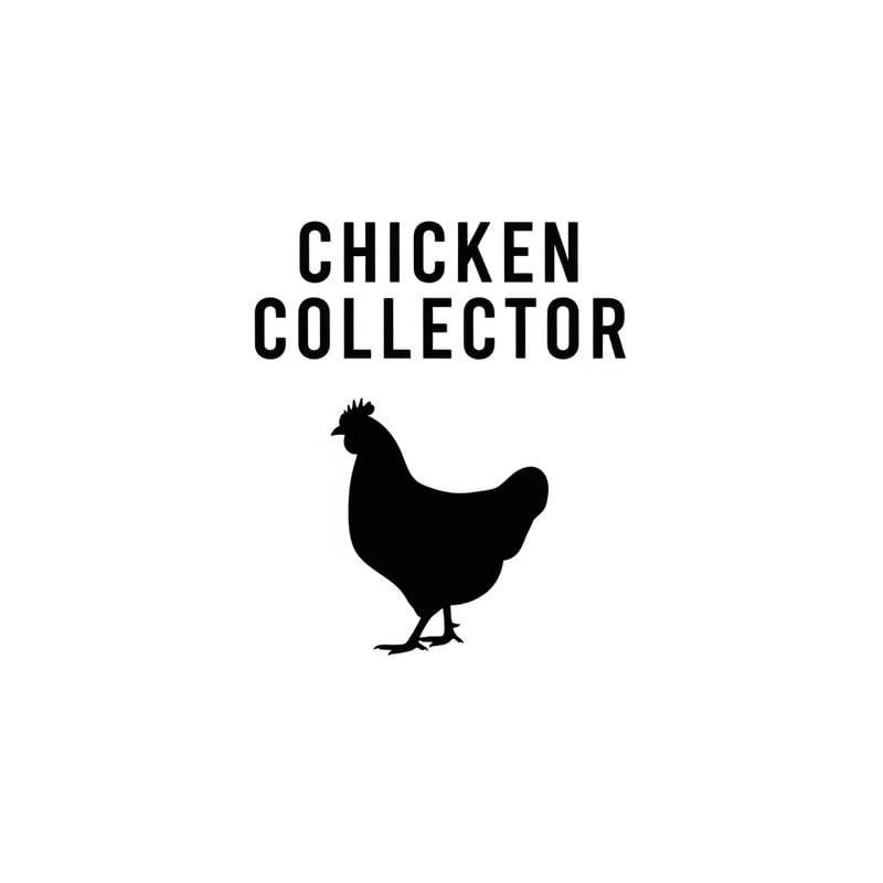 Chicken Collector Flat 2D Silhouette
