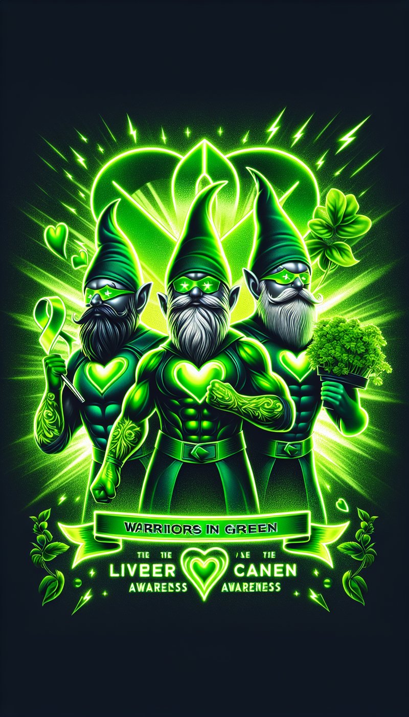 Neon Green Superhero Gnomes Art