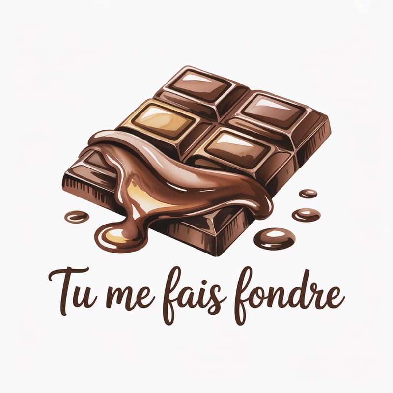 Minimalist Melting Chocolate T-Shirt Art