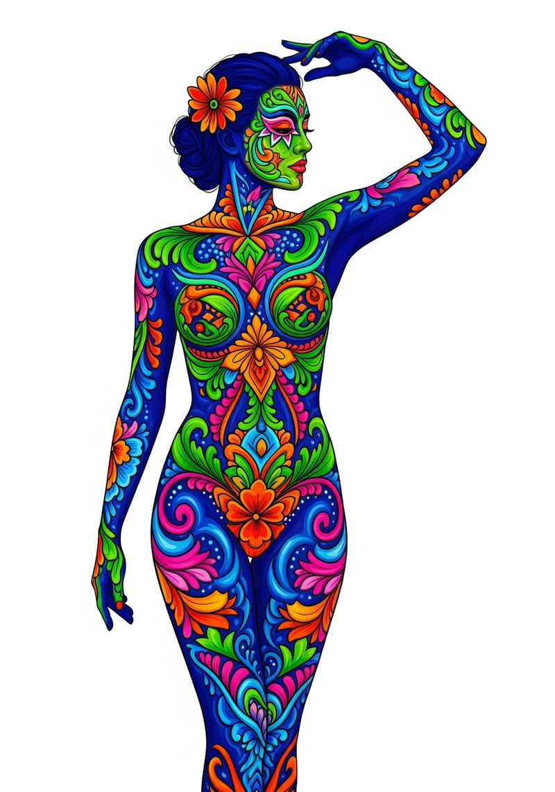 Fantasy Fest Body Paint Art