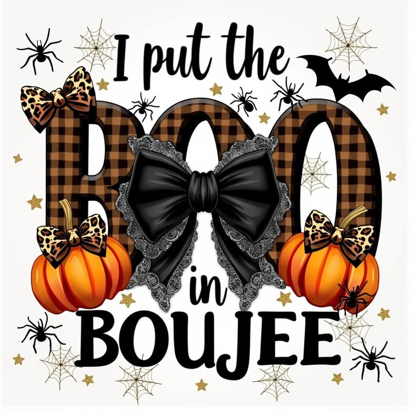 Glamorous Halloween BOO Illustration