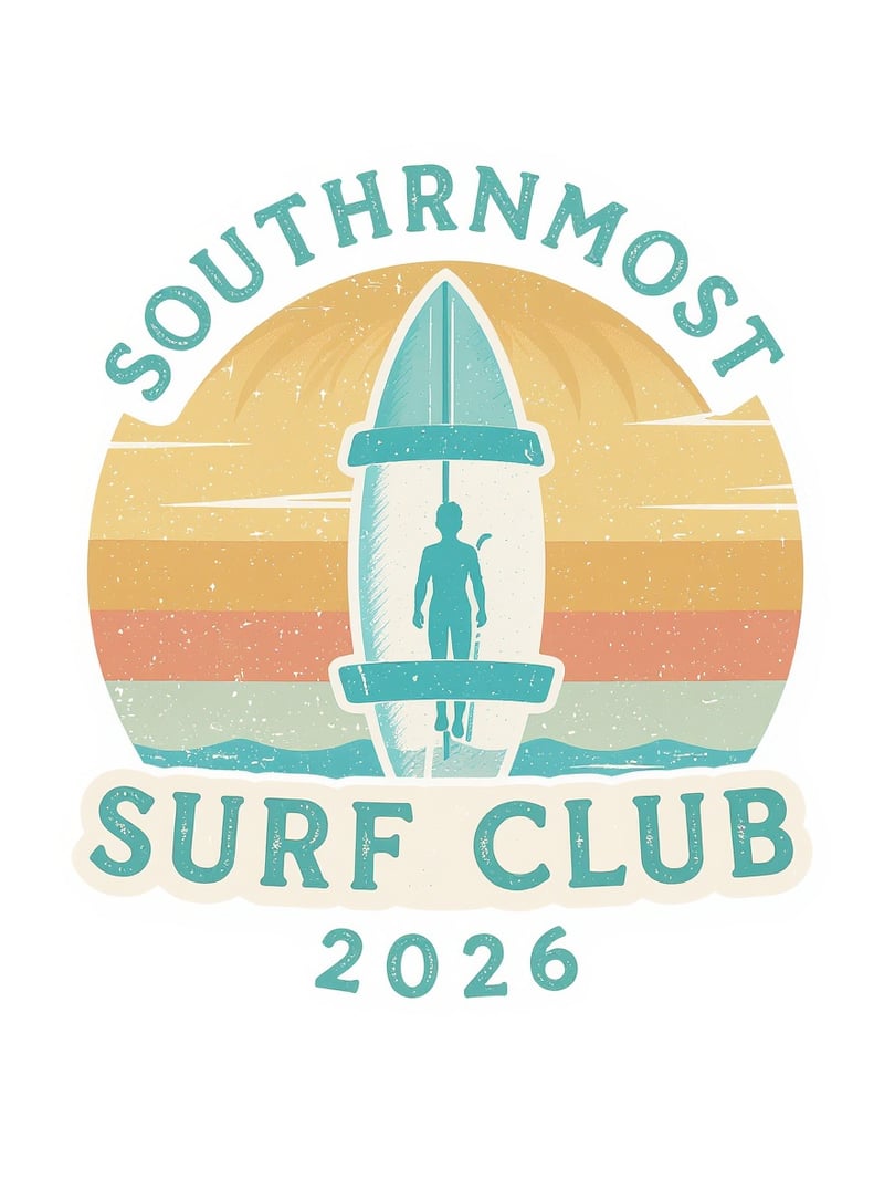 Southernmost Surf Club Retro Badge