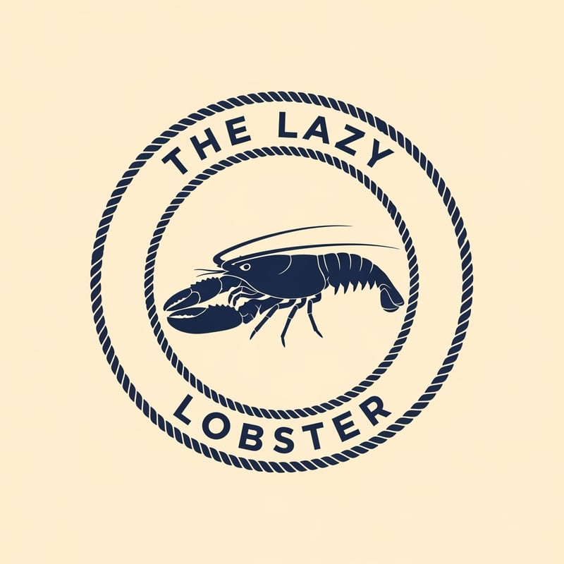 Minimalist Nautical Lobster Emblem