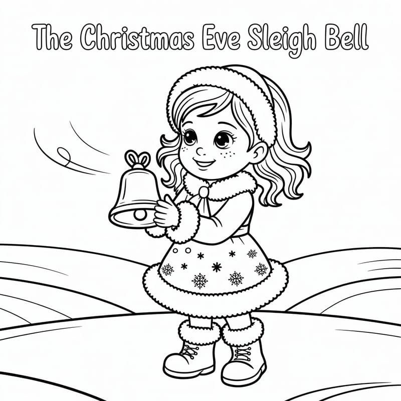 Christmas Eve Sleigh Bell Coloring Page