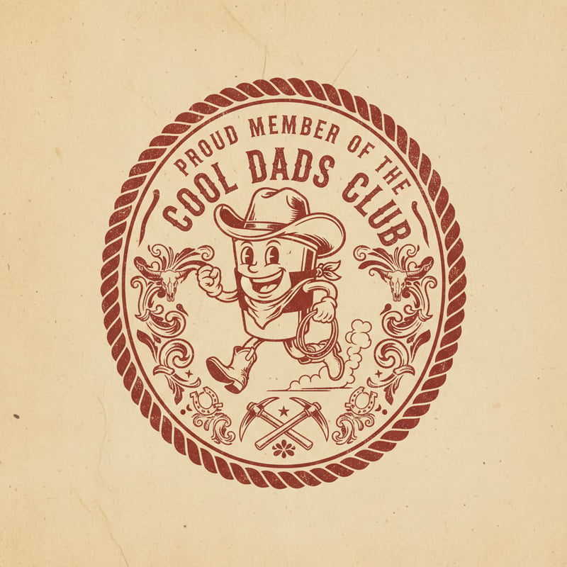 Vintage Western Ranch Dad Design