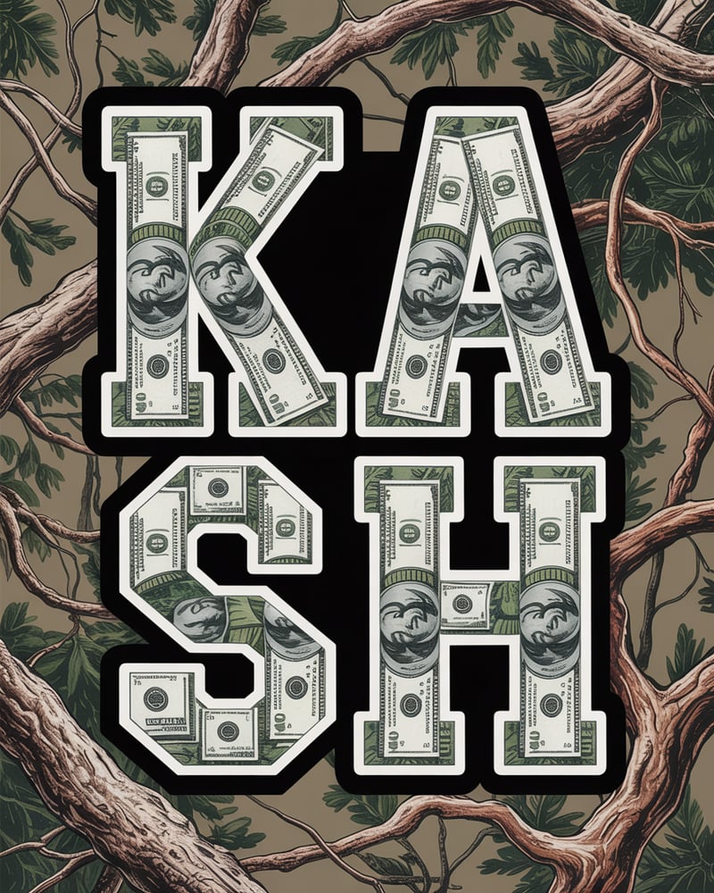 Custom Cash Texture Camouflage Blanket