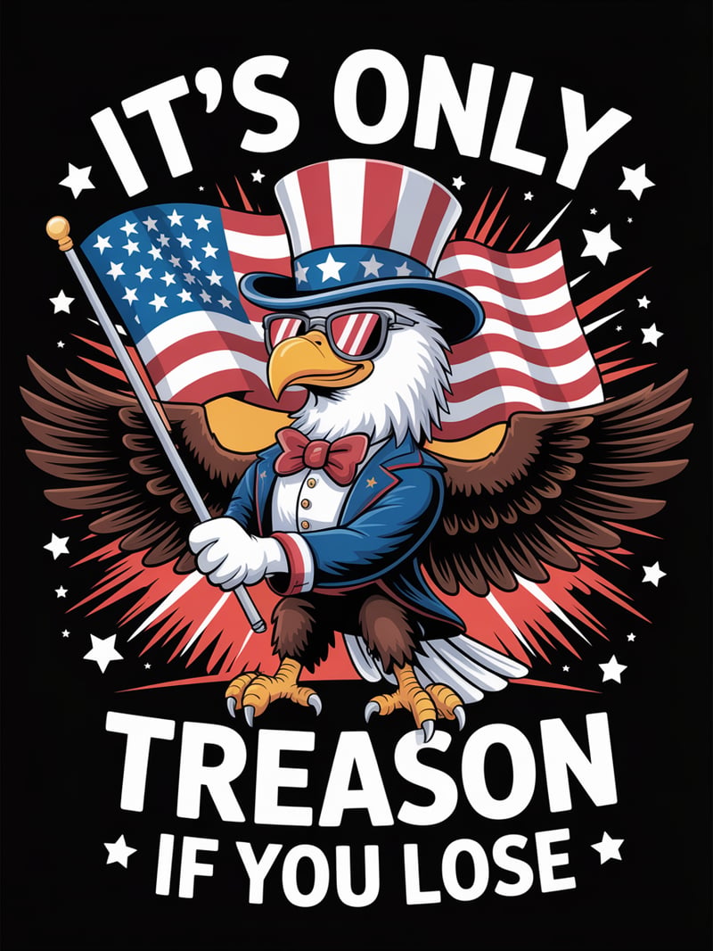 Patriotic Bald Eagle T-Shirt Design