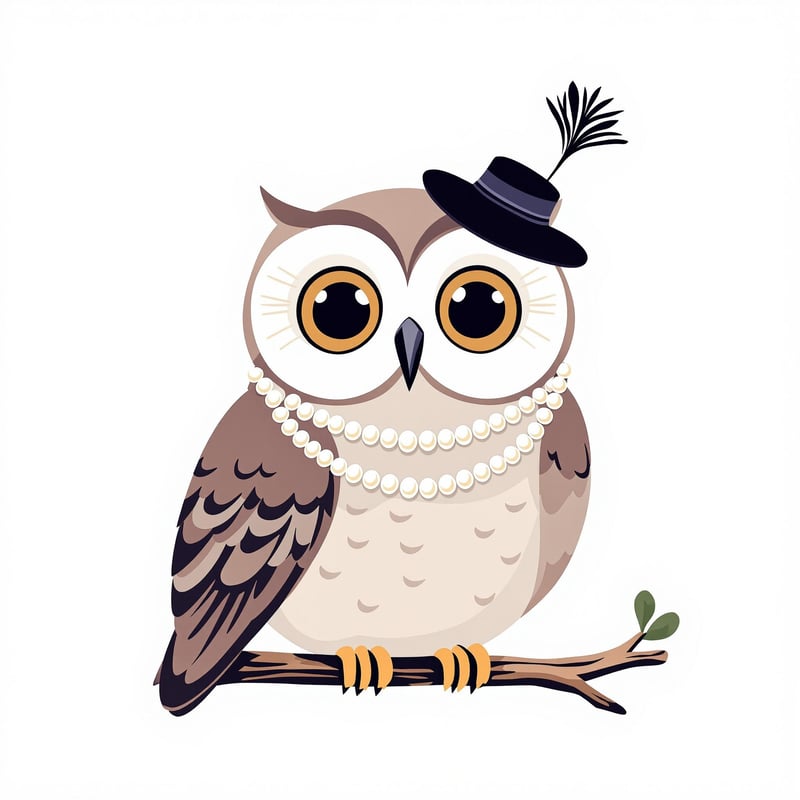 Elegant Owl Vector Illustration