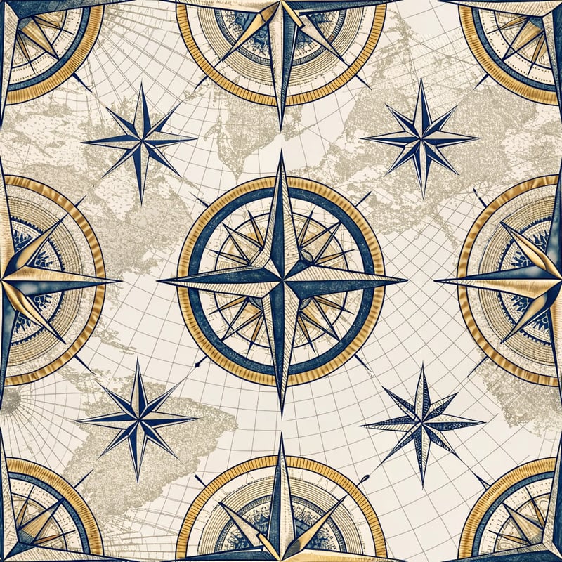 Striped Compass Rose Pattern