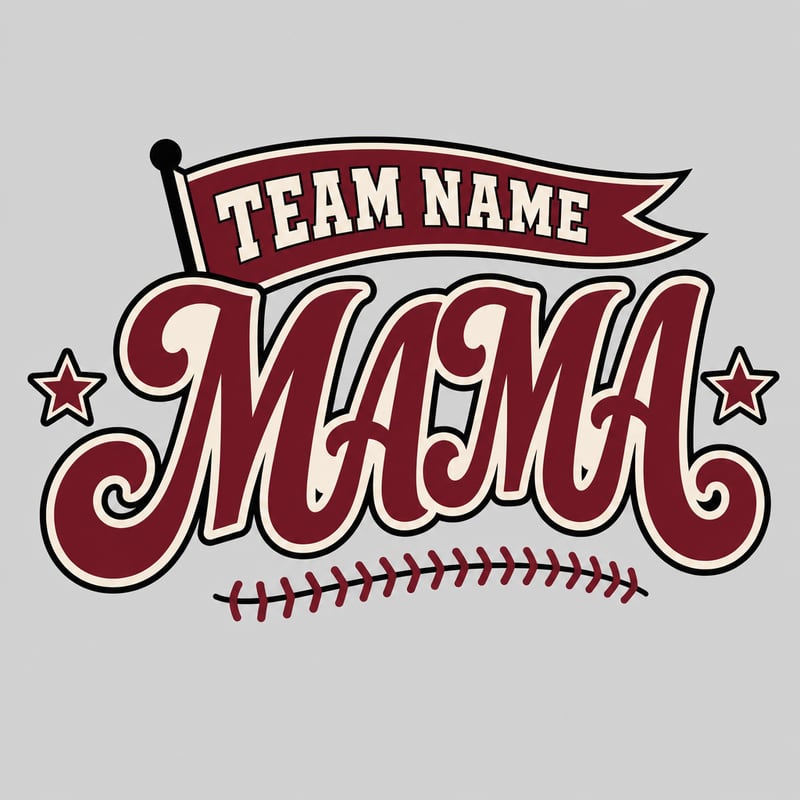 Premium Mama Baseball Vector Design