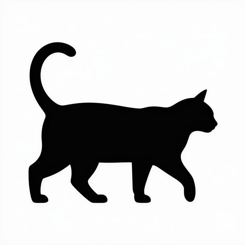 Black Cat Silhouette PNG