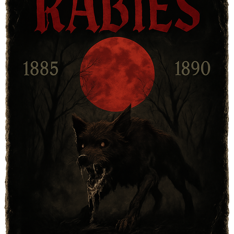 Sinister Wild Dog Under Blood Red Moon