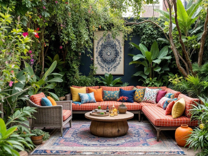Boho Chic Eclectic Patio Design