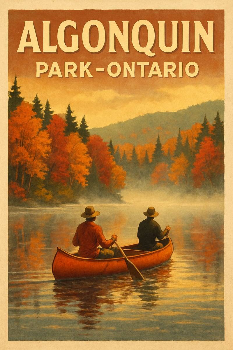 Retro Algonquin Park Travel Poster