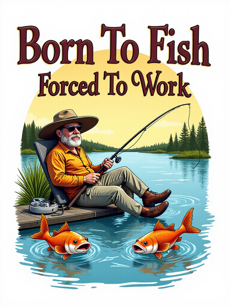 Born To Fish T-Shirt Design