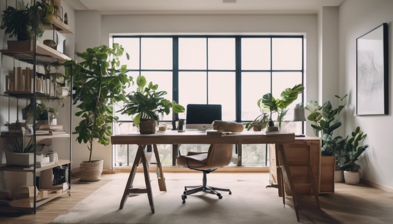 Minimalist Home Office Scene