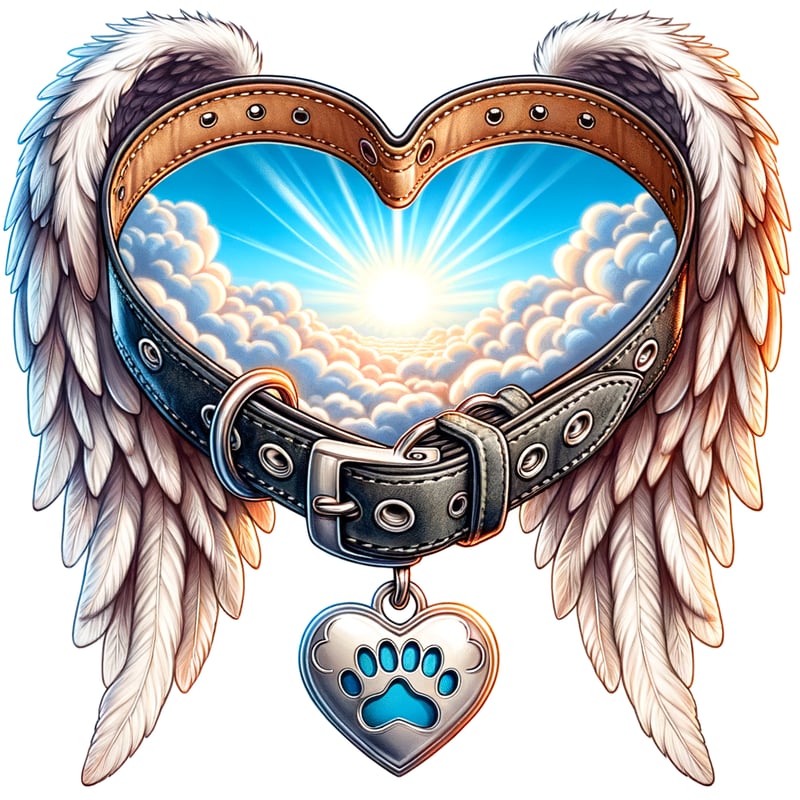 Heart-Shaped Dog Collar Illustration