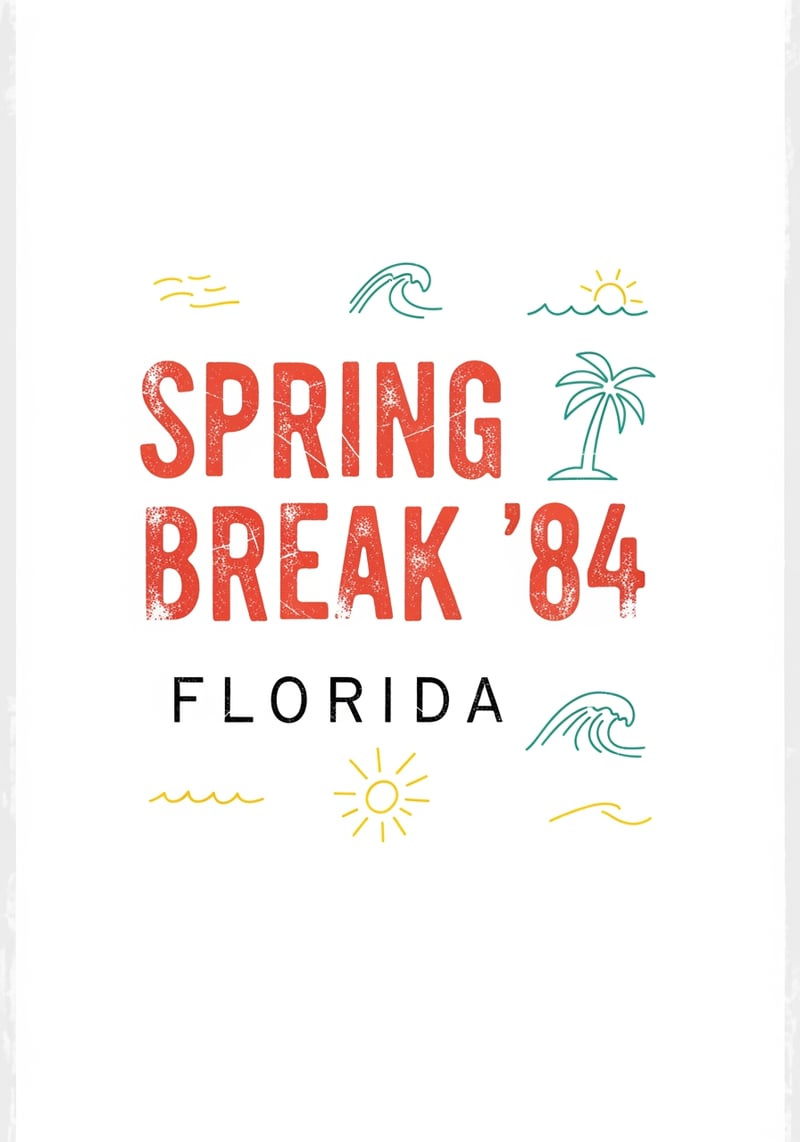 1980s Spring Break 84 Florida Graphic