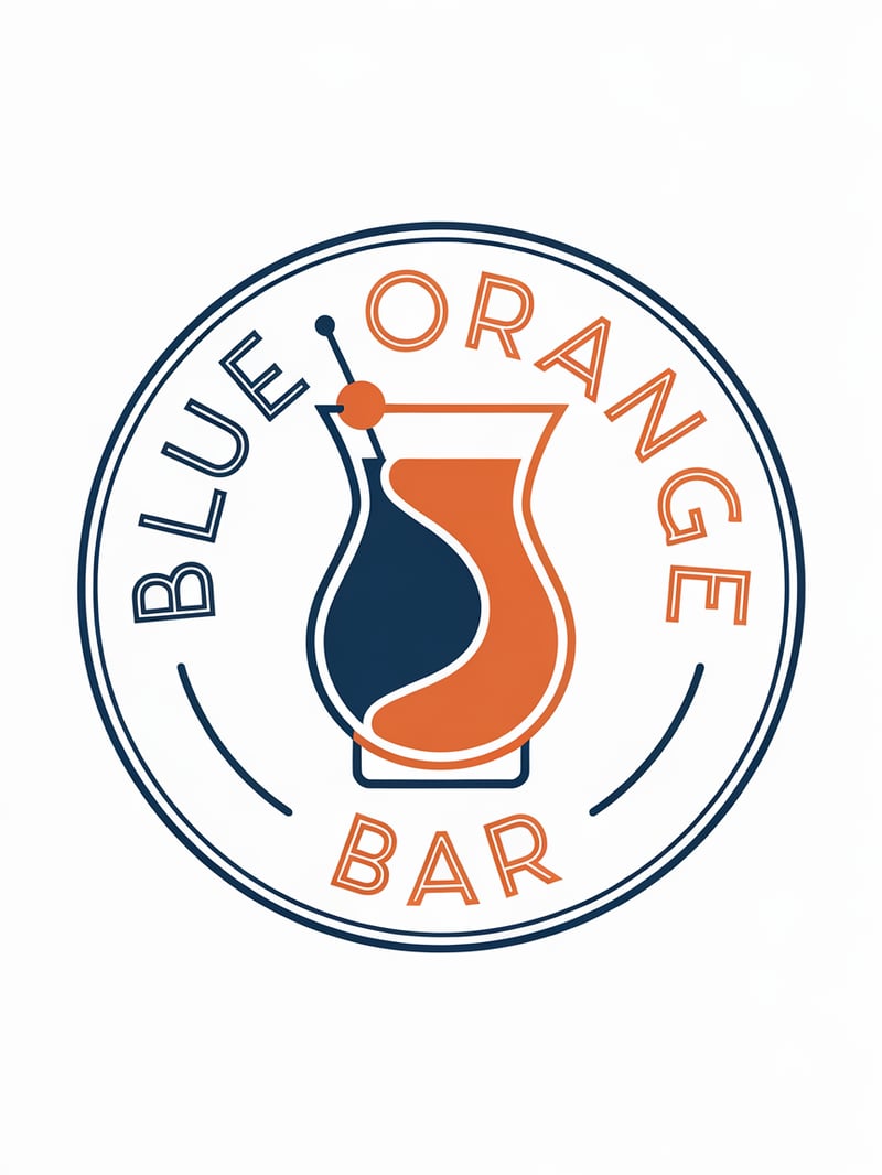 Blue Orange Bar Logo Design