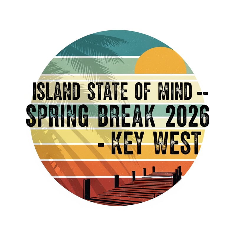 Vintage Key West Island Mood Badge