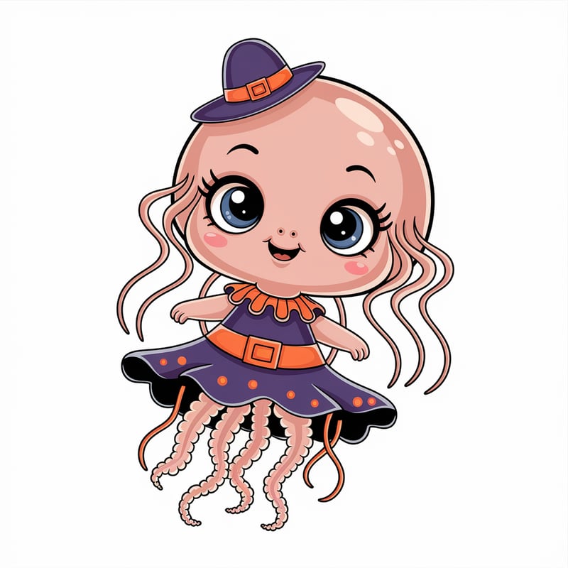 Cute Baby Jellyfish in Halloween Costume