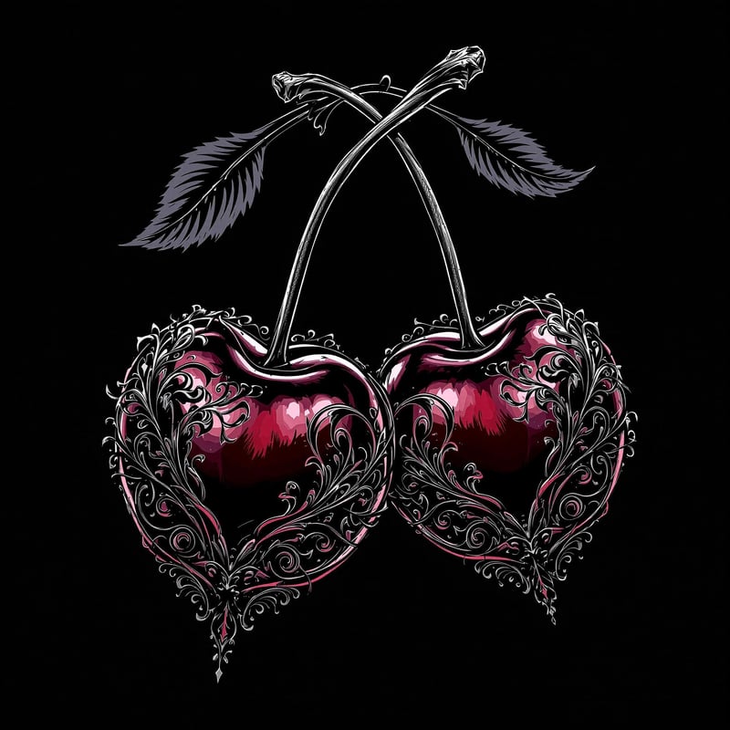 Gothic Baroque Cherries Graphic