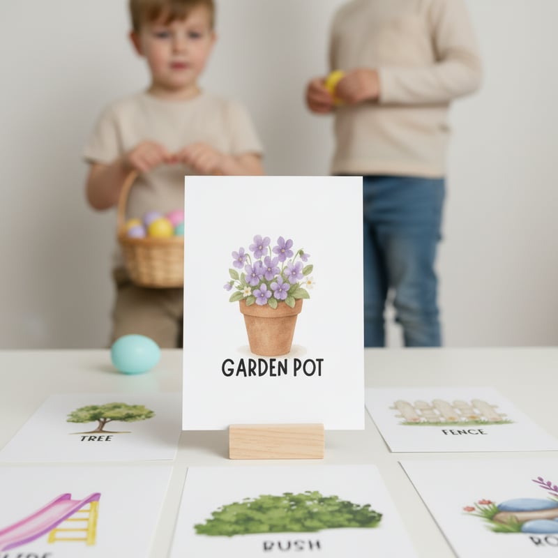Realistic Easter Egg Hunt Cards Setup