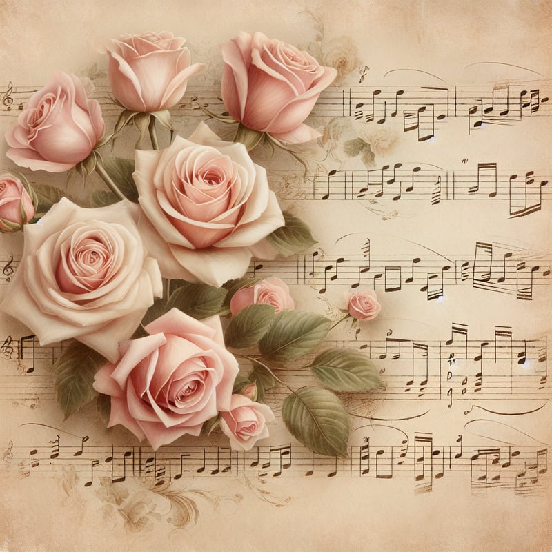 Blush Pink Rose Bouquet with Vintage Script