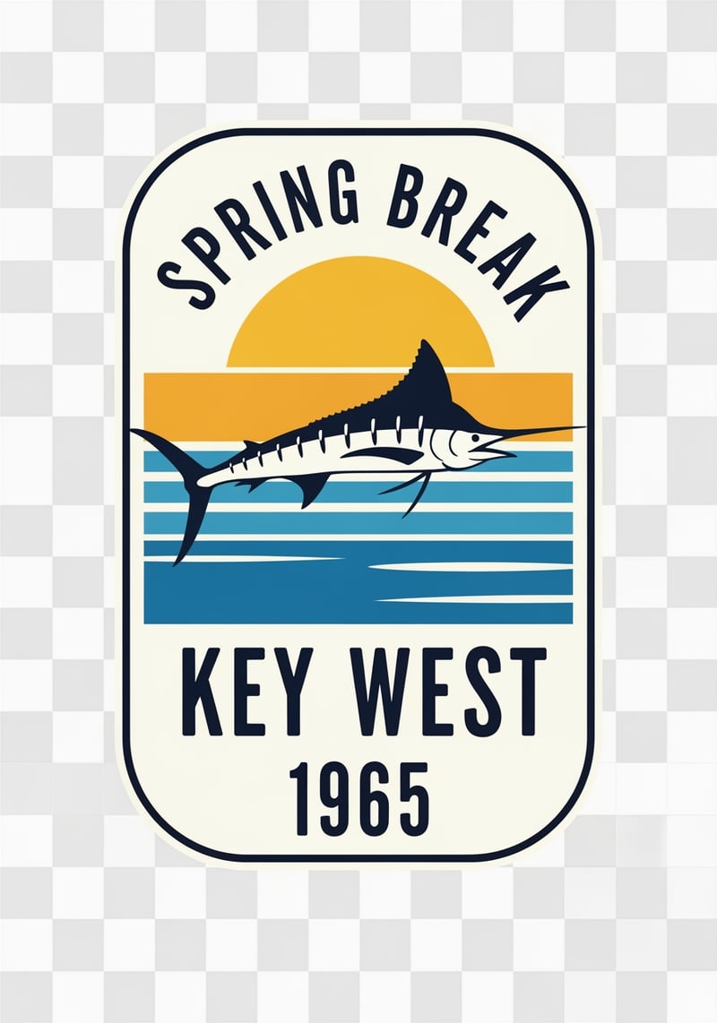 1960s Key West Spring Break Shirt Graphic