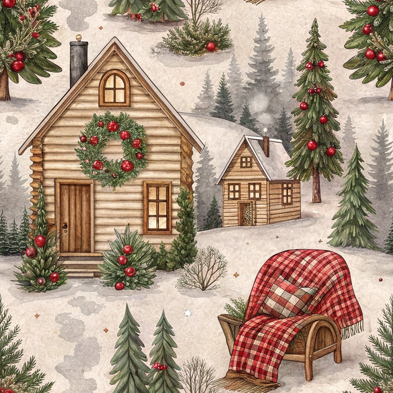 Cozy Holiday Cabin Interiors