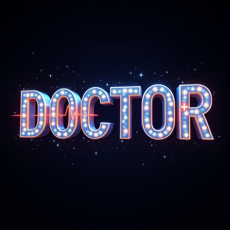 Hyper-Realistic Doctor Typography