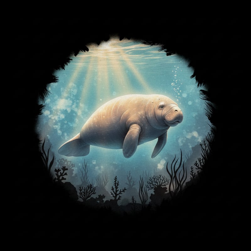 Vintage 1990s Airbrush Aquatic Art