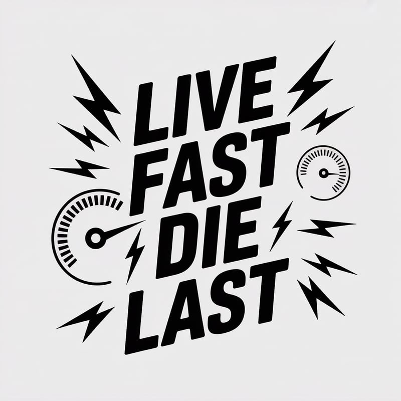 Live Fast Die Last Vector Design
