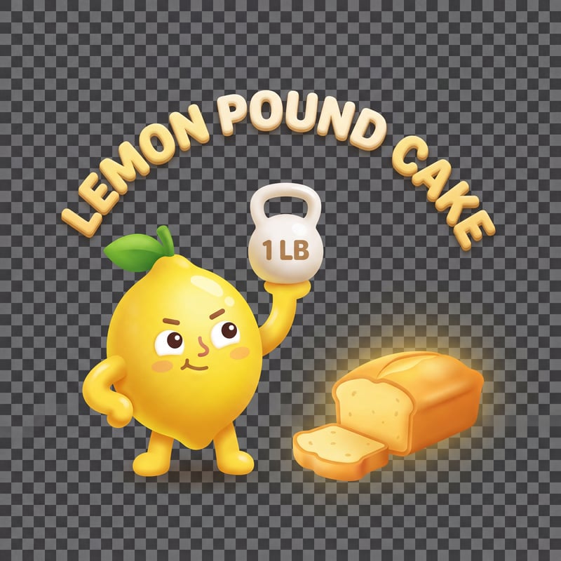 Quirky Lemon Pound Cake Character