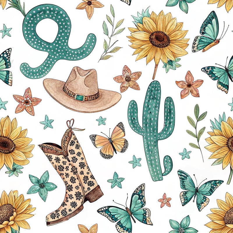 Mama Design with Sunflowers and Western Theme