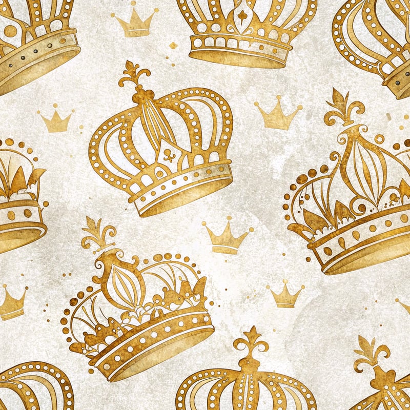 Abstract Gold Royal Crown Pattern