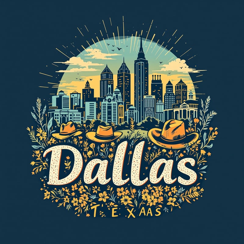 Dallas Texas T-Shirt Design