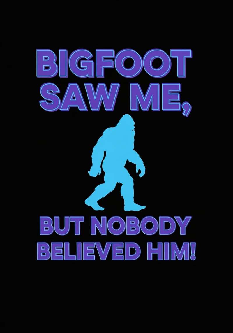 Vibrant Bigfoot Quote T-Shirt Design