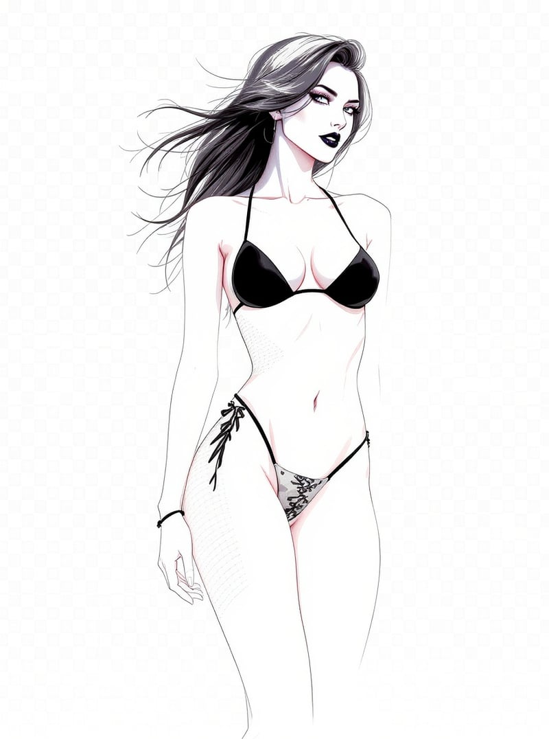Stylized Nightclub Figure Art