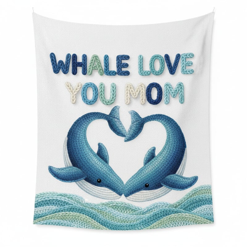 Whale Love You Mom Yarn Art