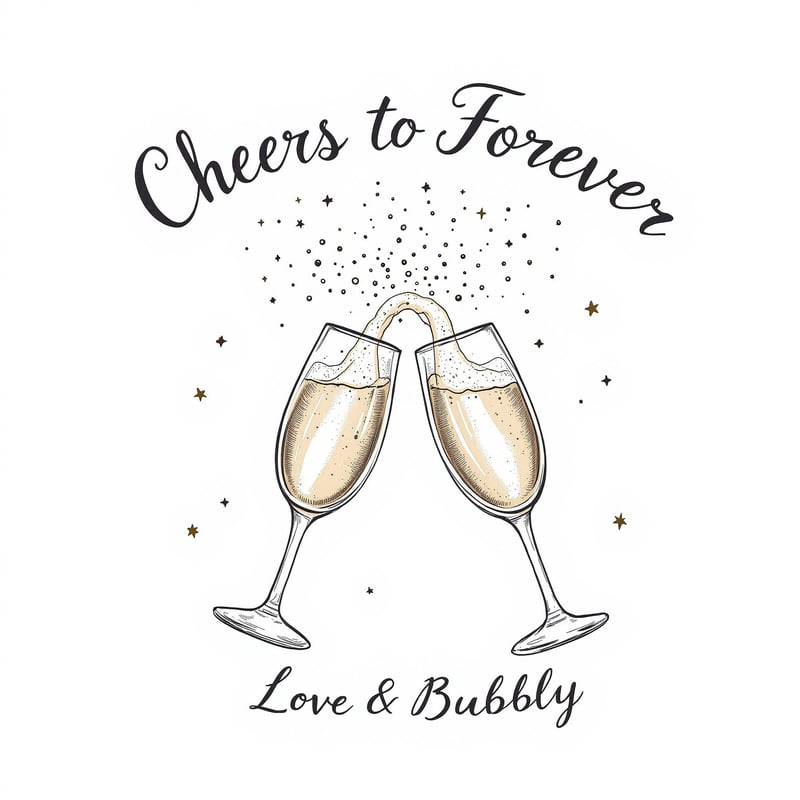 Vintage Champagne Celebration Illustration