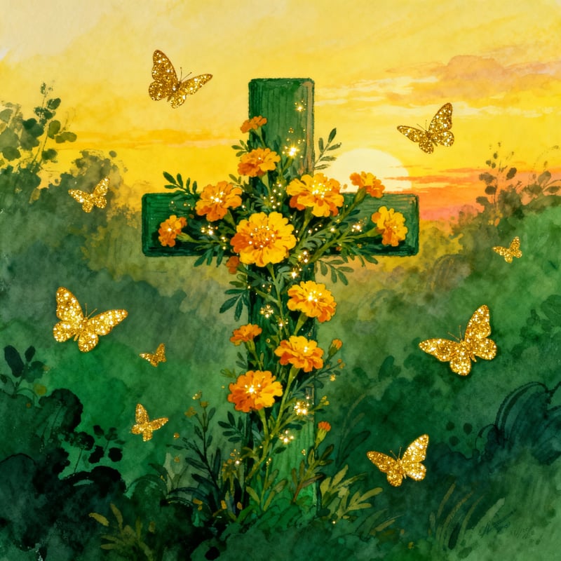 Hand-Drawn Christian Cross Art