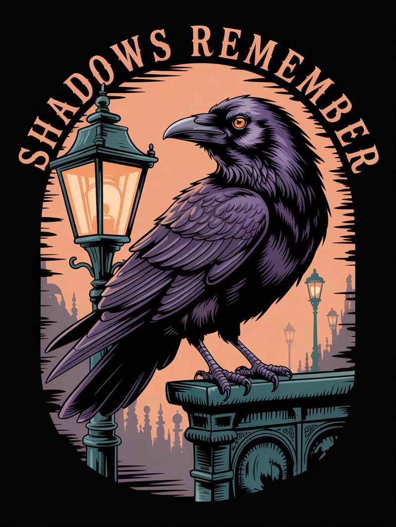 Raven Graphic T-Shirt Design